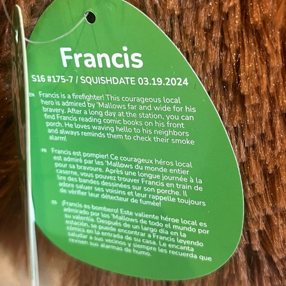 Squishmallows Xmas 2024 Francis FTM Lion Candy Cane Antlers 16” BNWT - Picture 6 of 6